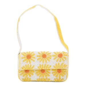 Floral Beaded Shoulder Bag